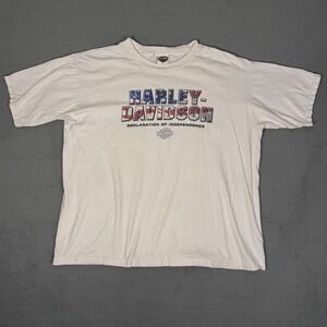 Harley-Davidson T-Shirt Mens 2X White 2005 Reno Nevada Eagle Declaration 72499
